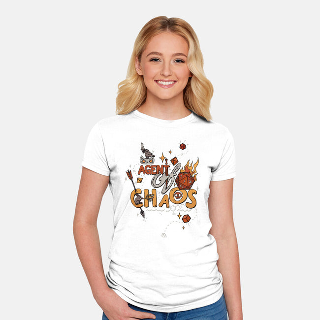 Agent Of Chaos-Womens-Fitted-Tee-keyvei
