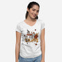 Agent Of Chaos-Womens-V-Neck-Tee-keyvei