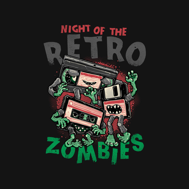 Night Of The Retro Zombies-Mens-Heavyweight-Tee-glitchygorilla