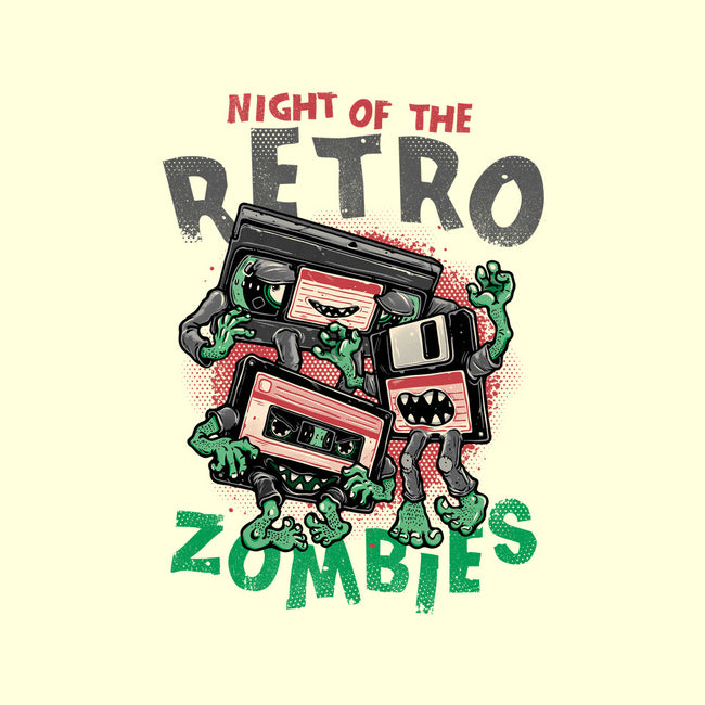 Night Of The Retro Zombies-Unisex-Kitchen-Apron-glitchygorilla
