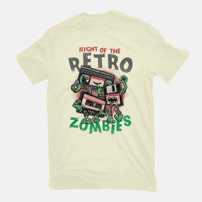 Night Of The Retro Zombies-Mens-Basic-Tee-glitchygorilla