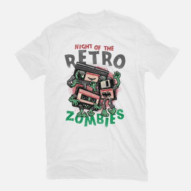 Night Of The Retro Zombies-Mens-Heavyweight-Tee-glitchygorilla