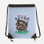 Night Of The Retro Zombies-None-Drawstring-Bag-glitchygorilla