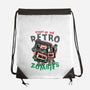 Night Of The Retro Zombies-None-Drawstring-Bag-glitchygorilla