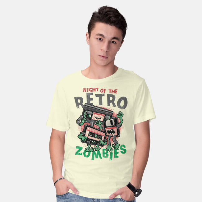 Night Of The Retro Zombies-Mens-Basic-Tee-glitchygorilla