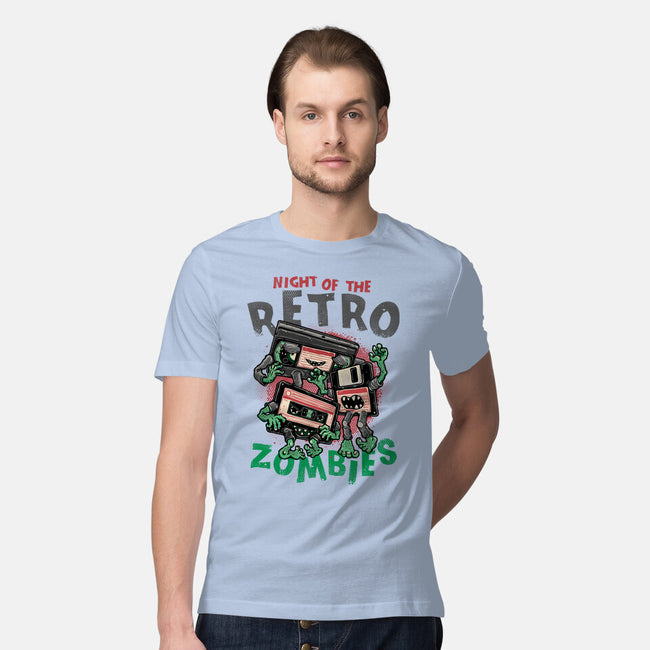 Night Of The Retro Zombies-Mens-Premium-Tee-glitchygorilla
