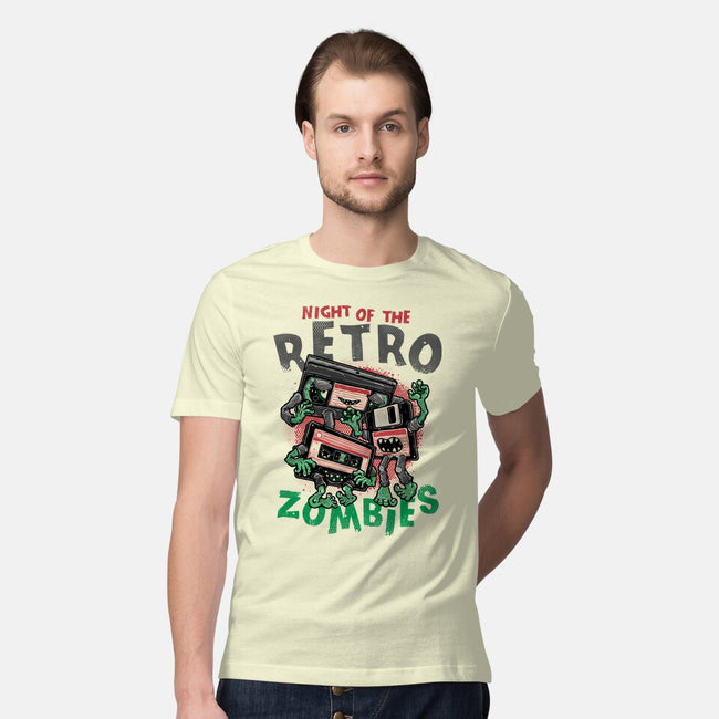 Night Of The Retro Zombies-Mens-Premium-Tee-glitchygorilla