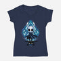 Little Ghost-Womens-V-Neck-Tee-rmatix