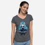 Little Ghost-Womens-V-Neck-Tee-rmatix