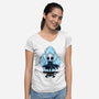 Little Ghost-Womens-V-Neck-Tee-rmatix