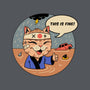 This Is Fine Meowster-Womens-Fitted-Tee-vp021