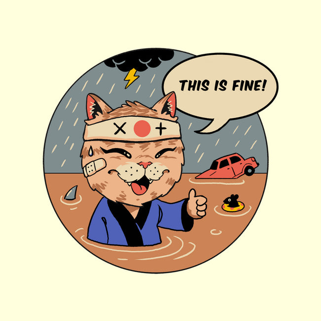 This Is Fine Meowster-None-Polyester-Shower Curtain-vp021