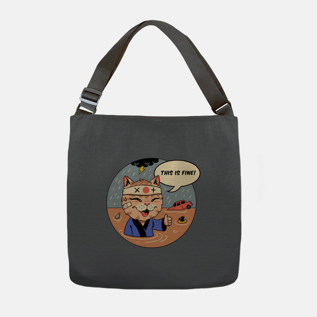 This Is Fine Meowster-None-Adjustable Tote-Bag-vp021