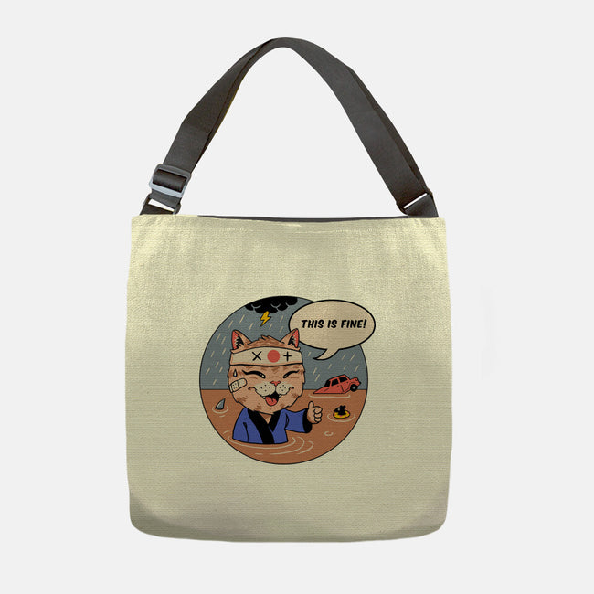 This Is Fine Meowster-None-Adjustable Tote-Bag-vp021