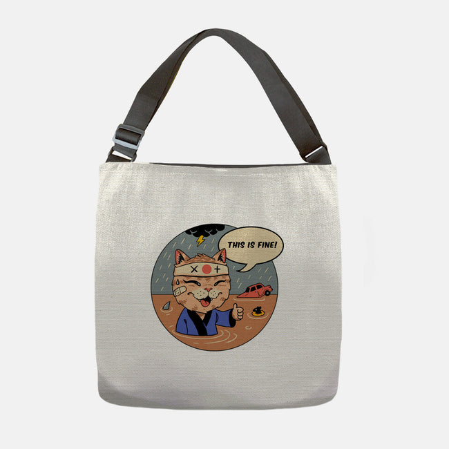 This Is Fine Meowster-None-Adjustable Tote-Bag-vp021