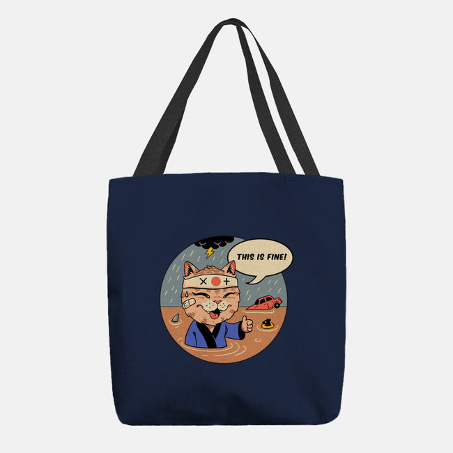 This Is Fine Meowster-None-Basic Tote-Bag-vp021