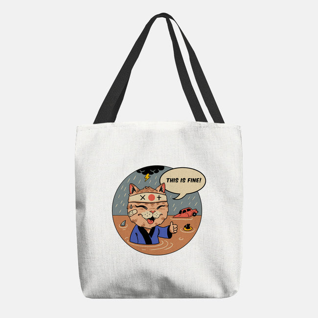 This Is Fine Meowster-None-Basic Tote-Bag-vp021