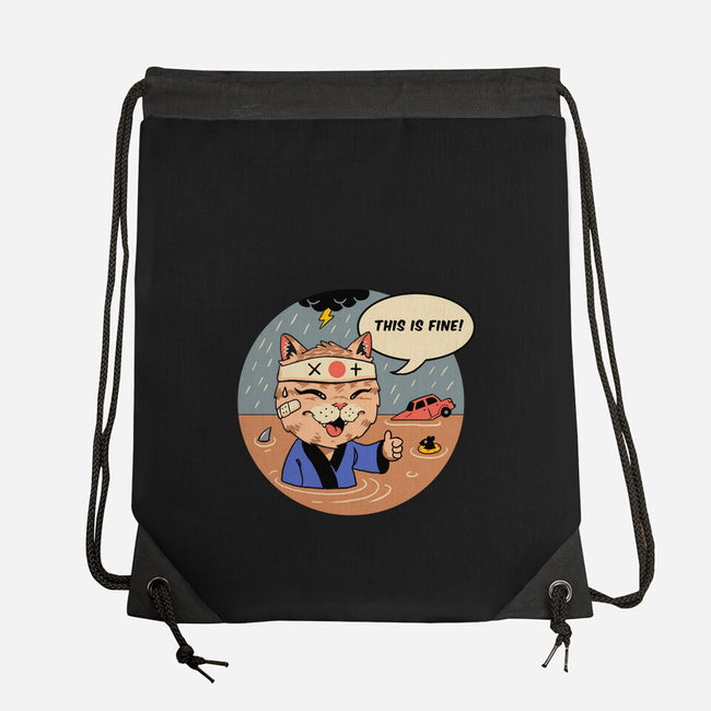This Is Fine Meowster-None-Drawstring-Bag-vp021