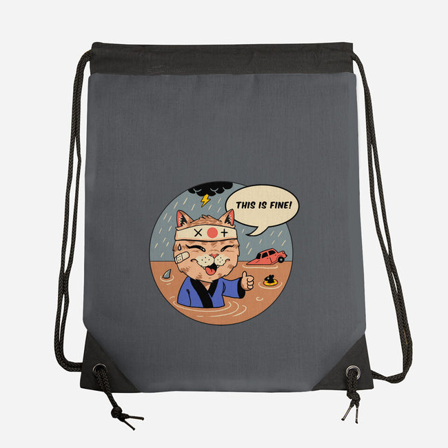This Is Fine Meowster-None-Drawstring-Bag-vp021