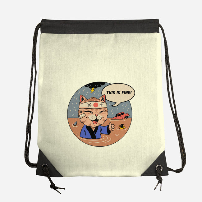 This Is Fine Meowster-None-Drawstring-Bag-vp021