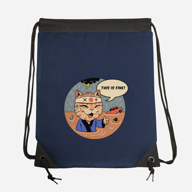 This Is Fine Meowster-None-Drawstring-Bag-vp021