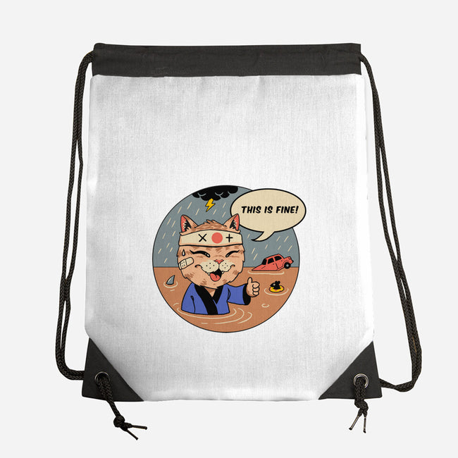 This Is Fine Meowster-None-Drawstring-Bag-vp021