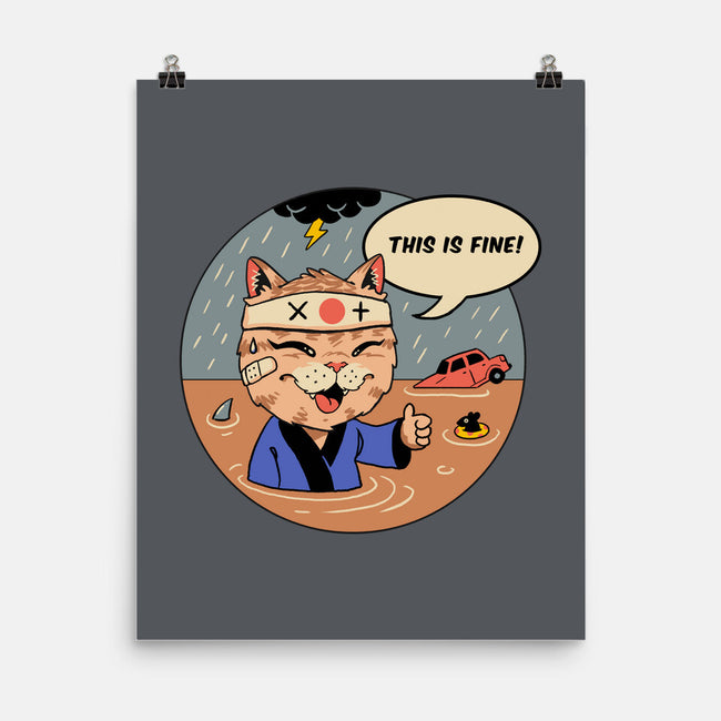 This Is Fine Meowster-None-Matte-Poster-vp021