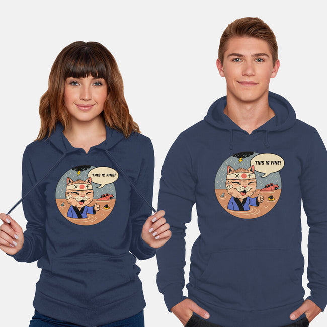 This Is Fine Meowster-Unisex-Pullover-Sweatshirt-vp021