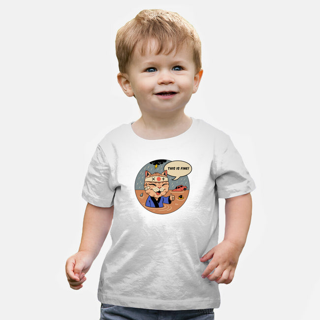 This Is Fine Meowster-Baby-Basic-Tee-vp021