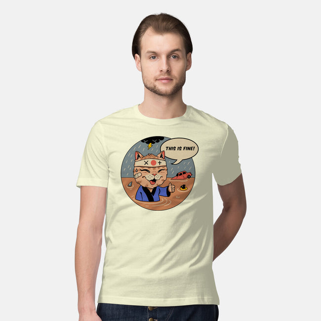 This Is Fine Meowster-Mens-Premium-Tee-vp021
