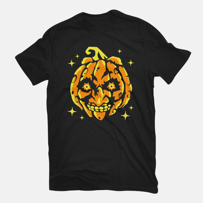 Moon Pumpkin-Womens-Fitted-Tee-GoblinTengu