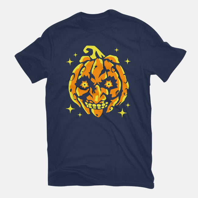 Moon Pumpkin-Womens-Fitted-Tee-GoblinTengu