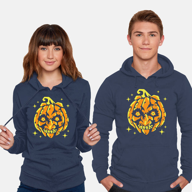 Moon Pumpkin-Unisex-Pullover-Sweatshirt-GoblinTengu