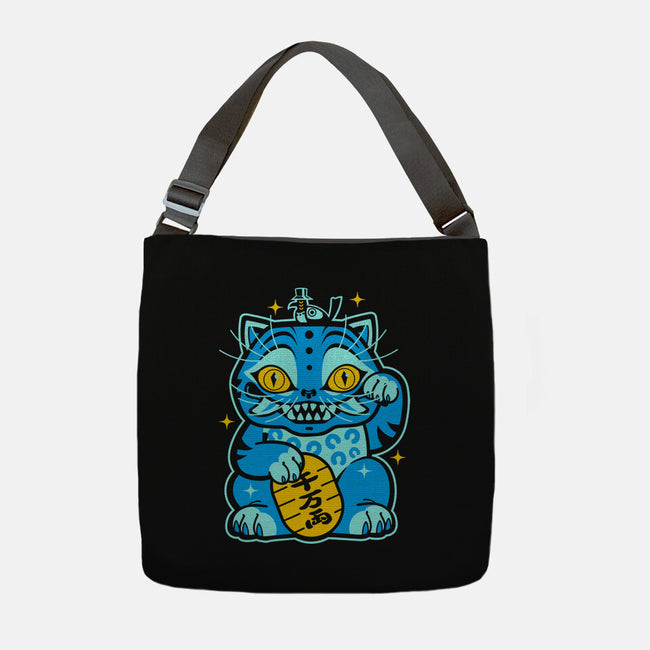 Blue Lucky Tiger-None-Adjustable Tote-Bag-GoblinTengu