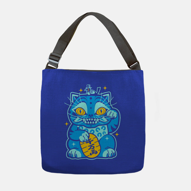 Blue Lucky Tiger-None-Adjustable Tote-Bag-GoblinTengu