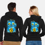 Blue Lucky Tiger-Unisex-Zip-Up-Sweatshirt-GoblinTengu