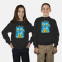 Blue Lucky Tiger-Youth-Crew Neck-Sweatshirt-GoblinTengu
