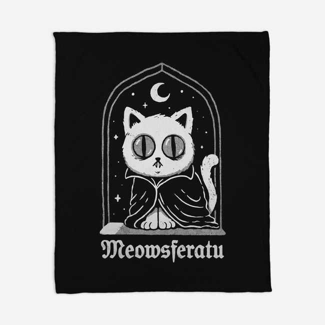 Nosferatu Cat-None-Fleece-Blanket-dfonseca