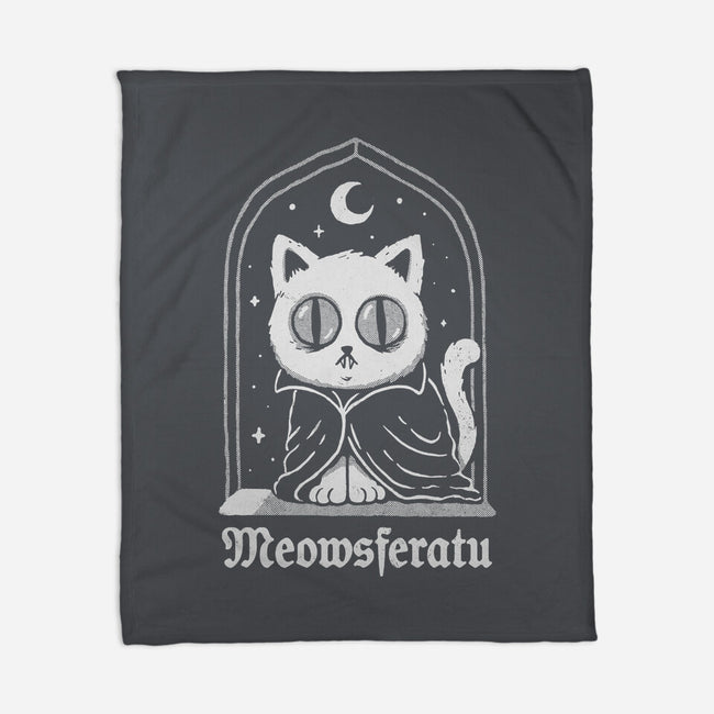 Nosferatu Cat-None-Fleece-Blanket-dfonseca