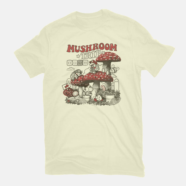 Mushroom Trip-Mens-Basic-Tee-Arigatees
