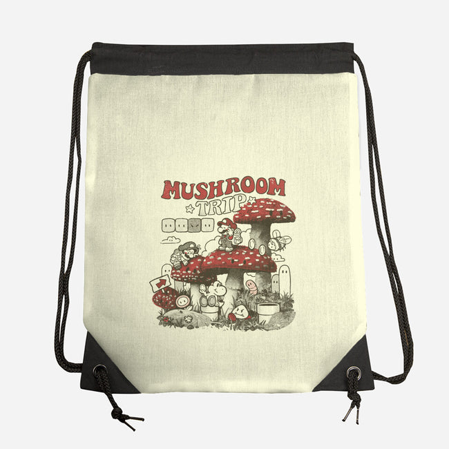 Mushroom Trip-None-Drawstring-Bag-Arigatees