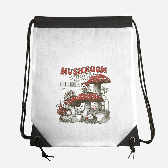Mushroom Trip-None-Drawstring-Bag-Arigatees