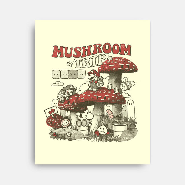Mushroom Trip-None-Stretched-Canvas-Arigatees