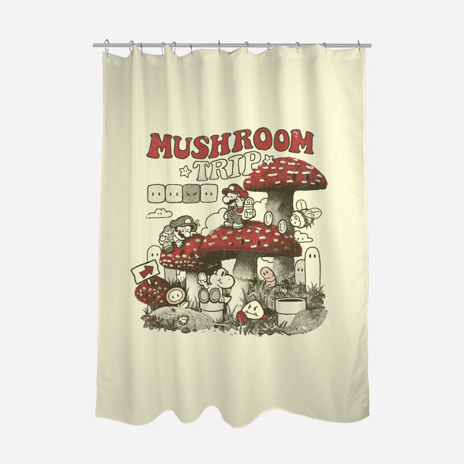 Mushroom Trip-None-Polyester-Shower Curtain-Arigatees