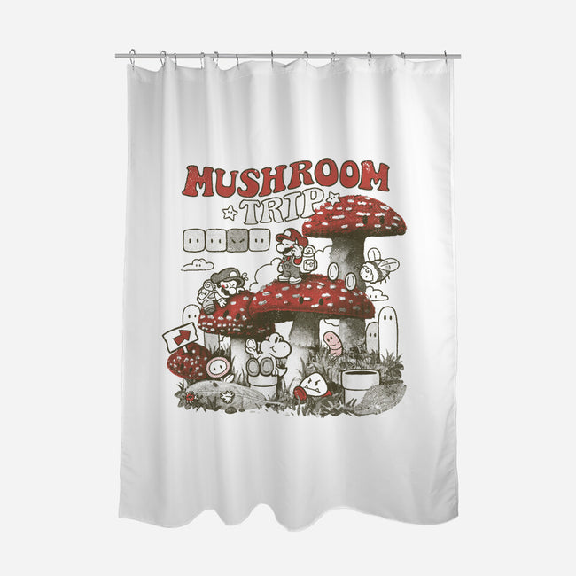 Mushroom Trip-None-Polyester-Shower Curtain-Arigatees