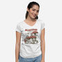 Mushroom Trip-Womens-V-Neck-Tee-Arigatees