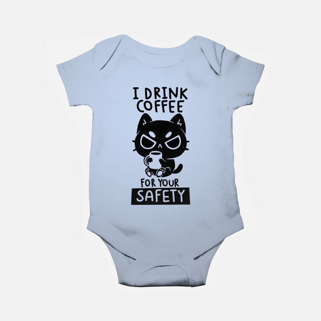 I Drink Coffee For Your Safety-Baby-Basic-Onesie-koalastudio