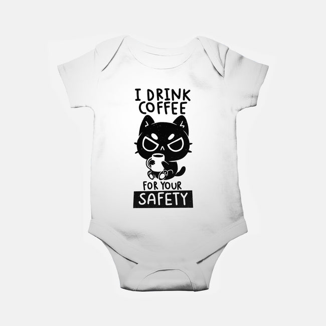 I Drink Coffee For Your Safety-Baby-Basic-Onesie-koalastudio