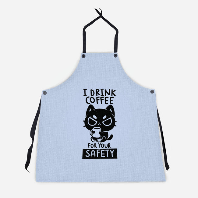 I Drink Coffee For Your Safety-Unisex-Kitchen-Apron-koalastudio