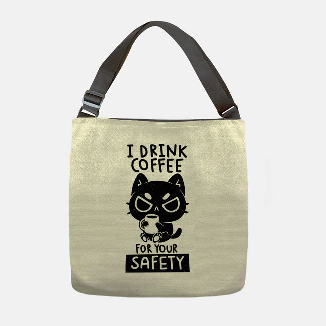 I Drink Coffee For Your Safety-None-Adjustable Tote-Bag-koalastudio